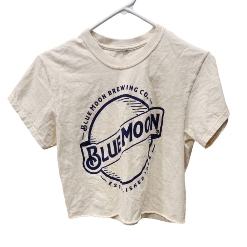 Blue Moon crop tshirt, Size S